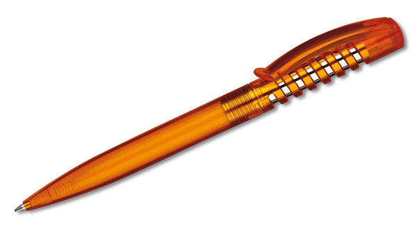 Stylo bille personnalisable | New Spring Clear CM Orange
