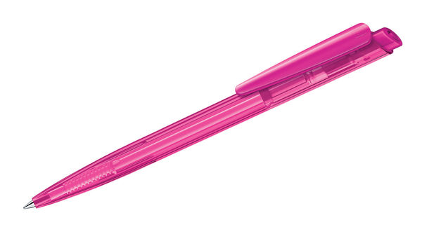 Stylo bille publicitaire | Dart Clear Rose rhodamine red