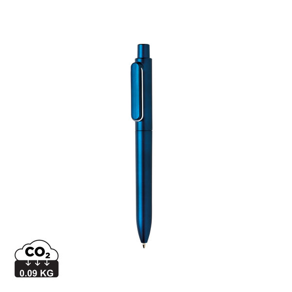 Stylo finition métallique publicitaire | X6 Bleu