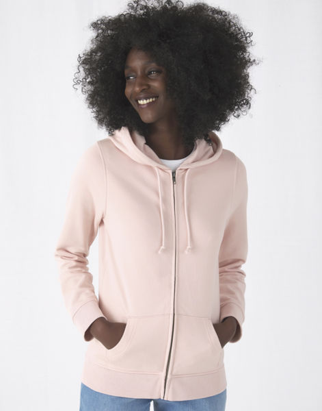 Sweatshirt publicitaire | Organic Zip F Soft rose