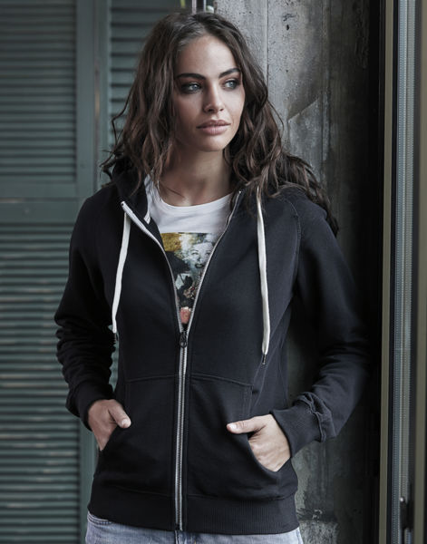 Sweatshirt personnalisable | Urban Zip F Black