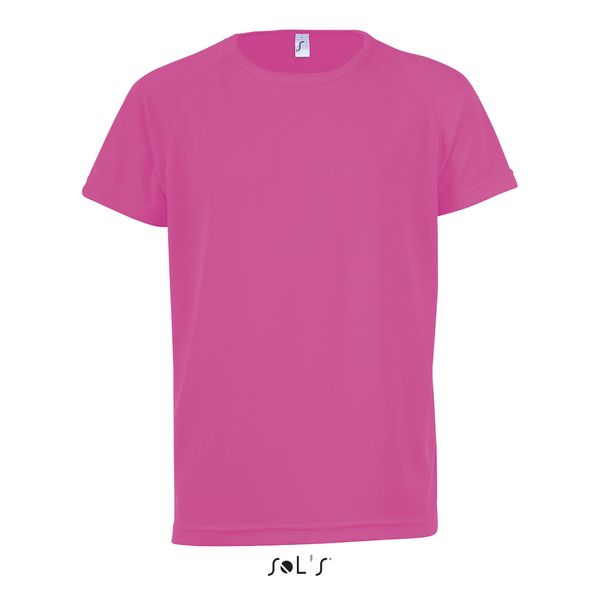 T-shirt de sport personnalisable | Sporty Kids Rose fluo