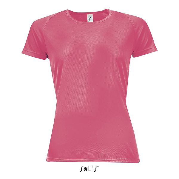 T-shirt de sport publicitaire | Sporty F Corail fluo