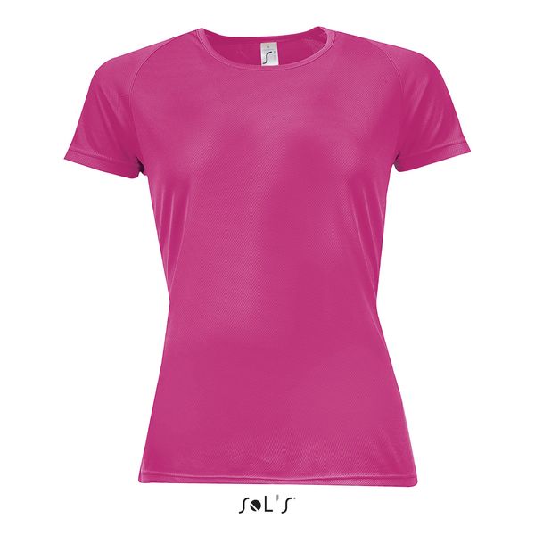 T-shirt de sport publicitaire | Sporty F Rose fluo