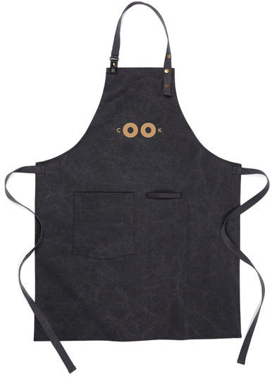 Tablier toile recyclée GRS Tome entreprise Noir