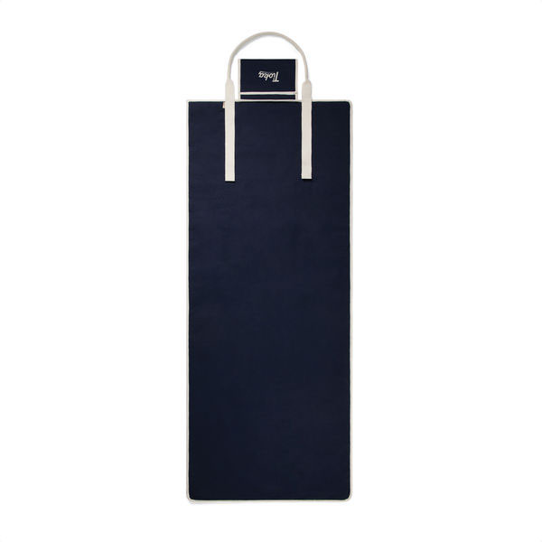 Tapis de plage toile recyclée AWARE™ Volonne personnalisable Bleu