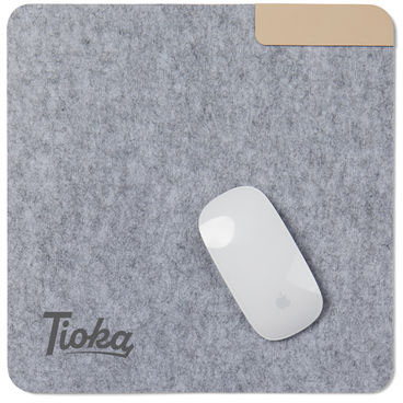 Tapis de souris feutre recyclé GRS Albon personnalisé Gris