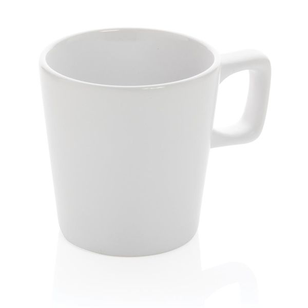 Tasse à café céramique personnalisable au design moderne White