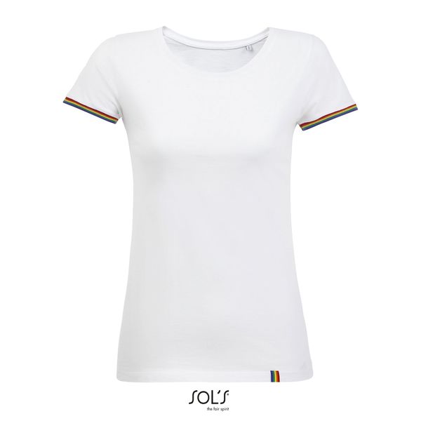 Tee-shirt personnalisable | Rainbow F Blanc