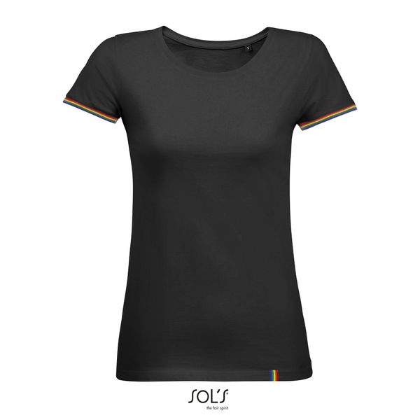 Tee-shirt personnalisable | Rainbow F Noir