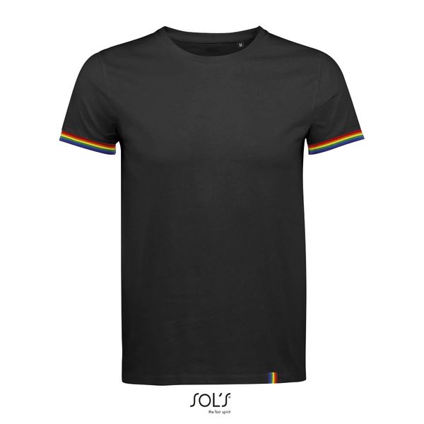 Tee-shirt personnalisée | Rainbow H Noir