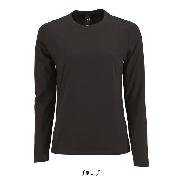 Tee-shirt publicitaire | Imperial LSL F Noir profond