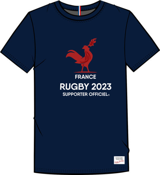 Tee-shirt rugby publicitaire | Coq rouge