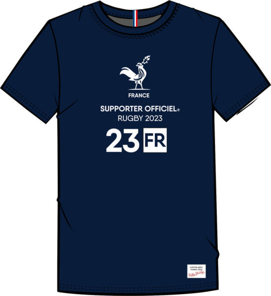 Tee-shirt rugby publicitaire | Coq blanc
