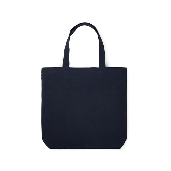 Tote bag en toile recyclée AWARE™ Hilo | Sac shopping publicitaire Bleu marine