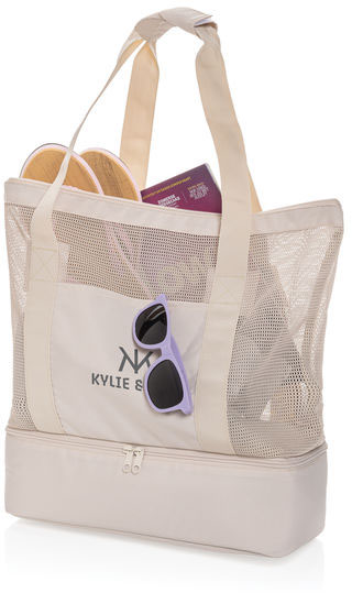 Tote bag isotherme 2-en-1 rPET AWARE™ Iqlo personnalisable Beige