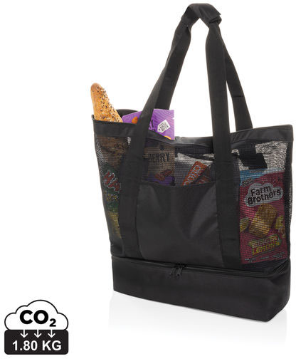 Tote bag isotherme 2-en-1 rPET AWARE™ Iqlo personnalisable Noir