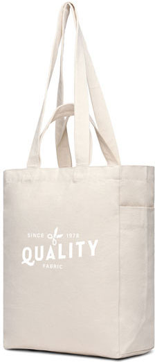 Tote bag zip toile recyclée Hilo AWARE™ personnalisé Blanc cassé
