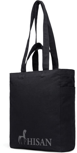 Tote bag zip toile recyclée Hilo AWARE™ personnalisé Noir