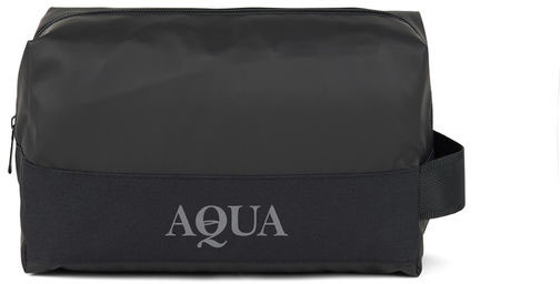 Trousse de toilette polyester recyclé GRS Livorno publicitaire Noir