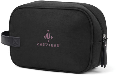 Trousse de toilette polyester recyclé RCS Marlow personnalisée Noir