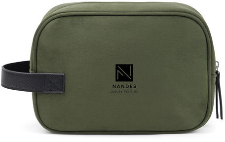 Trousse de toilette polyester recyclé RCS Marlow personnalisée Vert