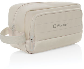 Trousse de toilette rPET AWARE™ Armond personnalisable Beige