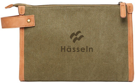 Trousse de toilette toile recyclée GRS Bosler personnalisée Vert