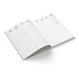 Agenda personnalisable 2024 emboite semainier kraft | 210 x 270 mm 2