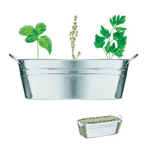 Bac à plantes personnalisable|Mix Seeds Matt Silver