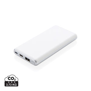 Batterie ultra rapide 10 000 mAh publicitaire Blanc