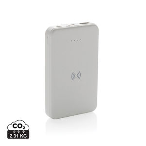 Powerbank avec induction 5000 mAh publicitaire Blanc