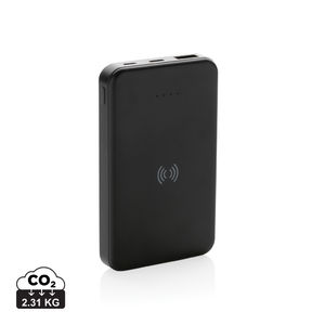 Powerbank avec induction 5000 mAh publicitaire Noir