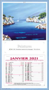 bloc calendriers avec peintures