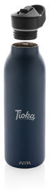 Bouteille 500 ml fliptop acier RCS Avira Ara personnalisée Bleu marine