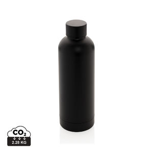 Bouteille isotherme 500ml en acier inoxydable recyclé RCS | Bouteille publicitaire Noir