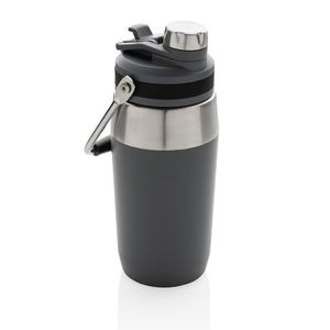 Bouteille personnalisée isotherme 500ml avec bouchon double fonction Anthracite