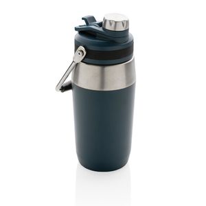 Bouteille personnalisée isotherme 500ml avec bouchon double fonction Navy