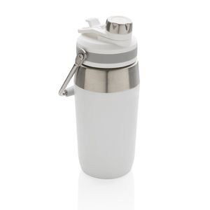 Bouteille personnalisée isotherme 500ml avec bouchon double fonction White