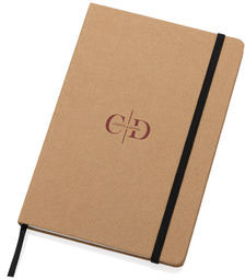 Cahier A5 kraft recyclé & pierre Craftstone personnalisable Marron