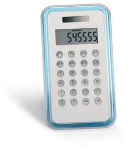 Calculatrice publicitaire | Culca Bleu Transparent