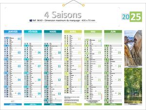 calendrier 4 saisons