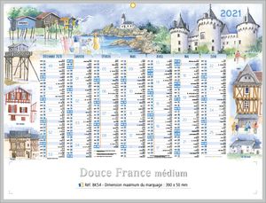 calendrier à personnaliser paysage de France