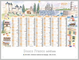 calendrier à personnaliser paysage de France 1