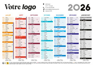 Calendrier Bancaire publicitaire | KelCom 3