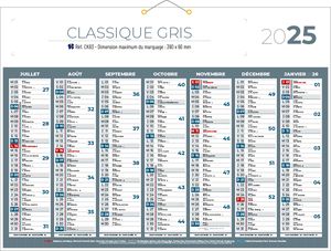 Calendrier bancaire publicitaire | Classique Couleurs 5