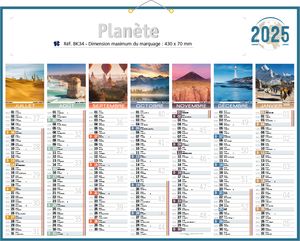 Calendrier banque publicitaire | Planète 1