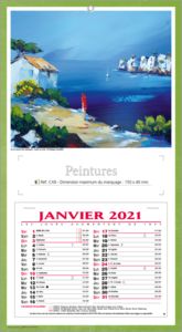 calendrier bloc mensuel peinture 2