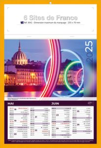 Calendrier bloc publicitaire | Sites de France 1