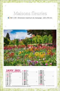 calendrier maison et fleur 2